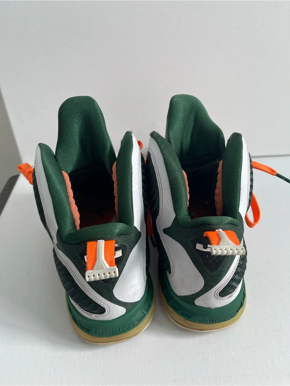 Nike Kids Green and Orange High-Top Sneakers